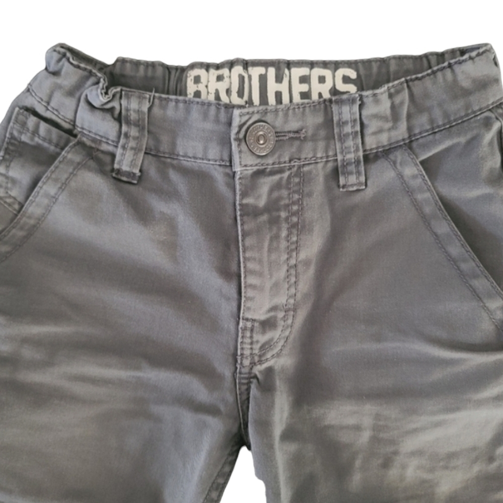 BROTHERS NORDSTROM Flat Front Gray Shorts Boys Size 8 Cali Surfer Skate - Picture 3 of 13